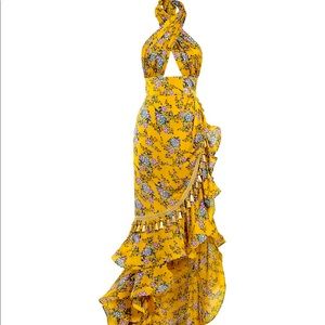 Bronx and Banco Brenna Ruffled Maxi Dress 💛